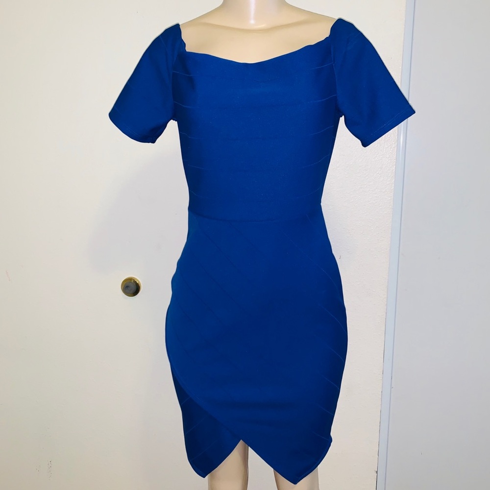 Fashion Nova Mini Dress Navy Blue